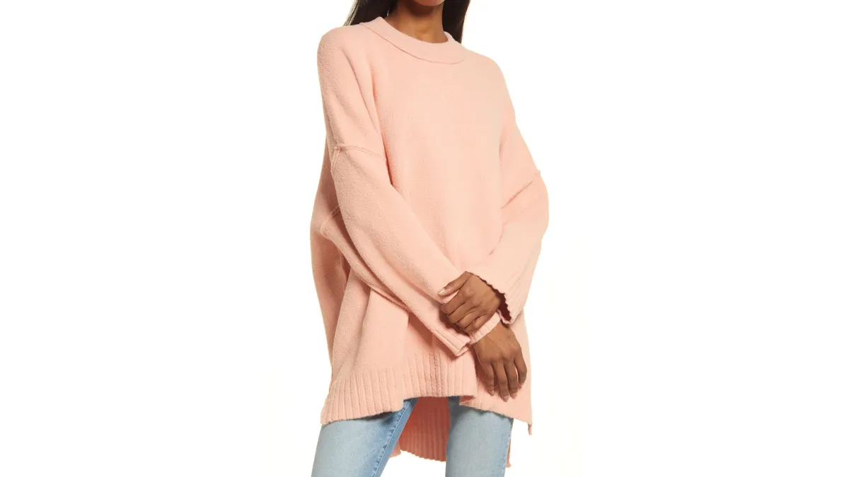 pink Free People sweater