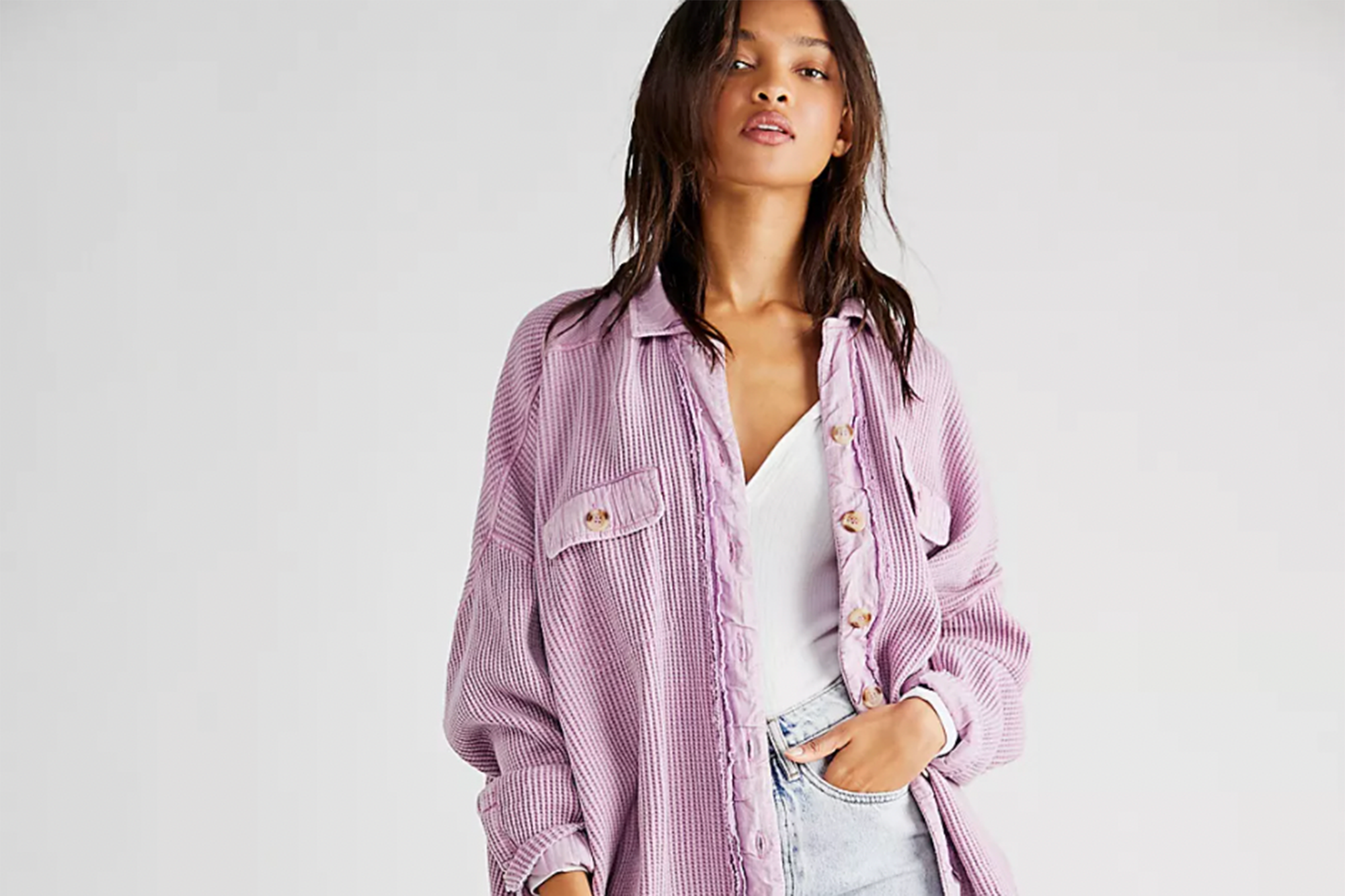 purple jacket, Free People