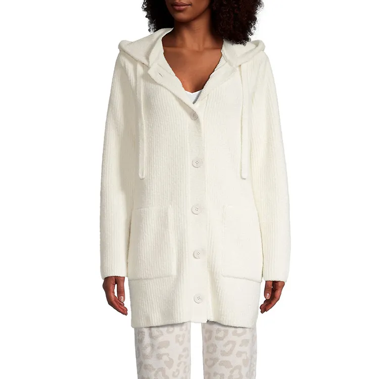 barefoot dreams, white, cardigan