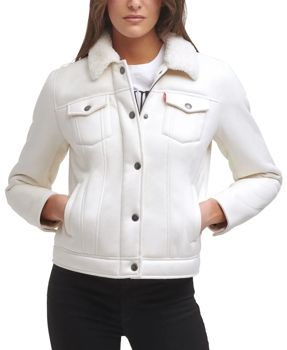 white trucker jacket