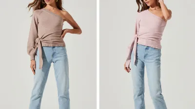 ASTR the Label One-Shoulder Side Wrap Sweater