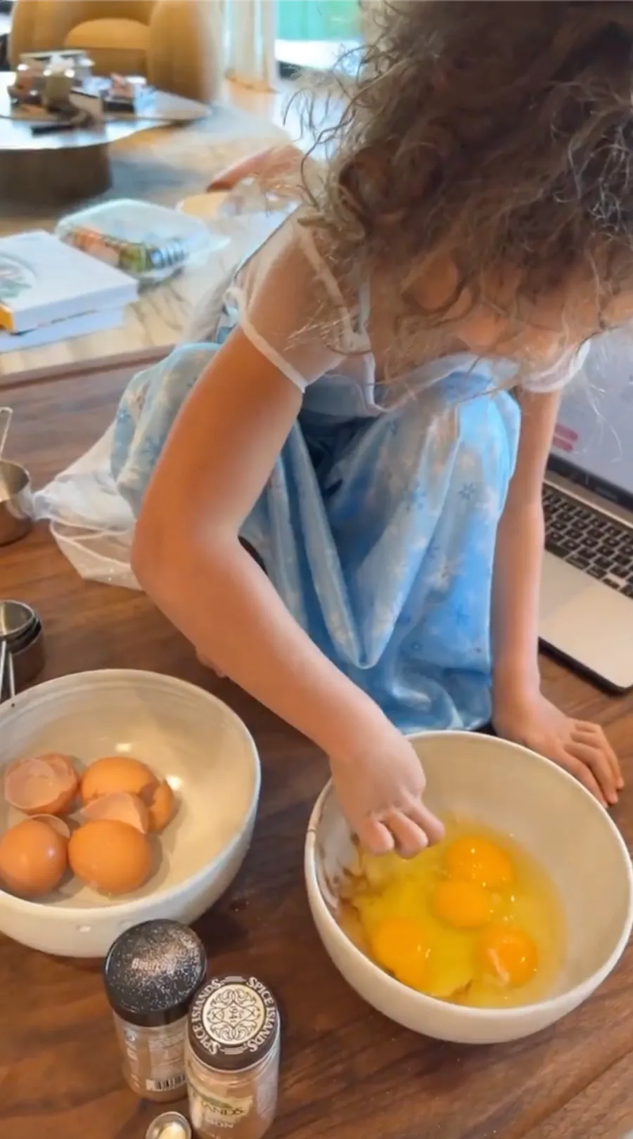 Chrissy Teigen’s Daughter Luna Rocking Princess Dresses Keeping Careful