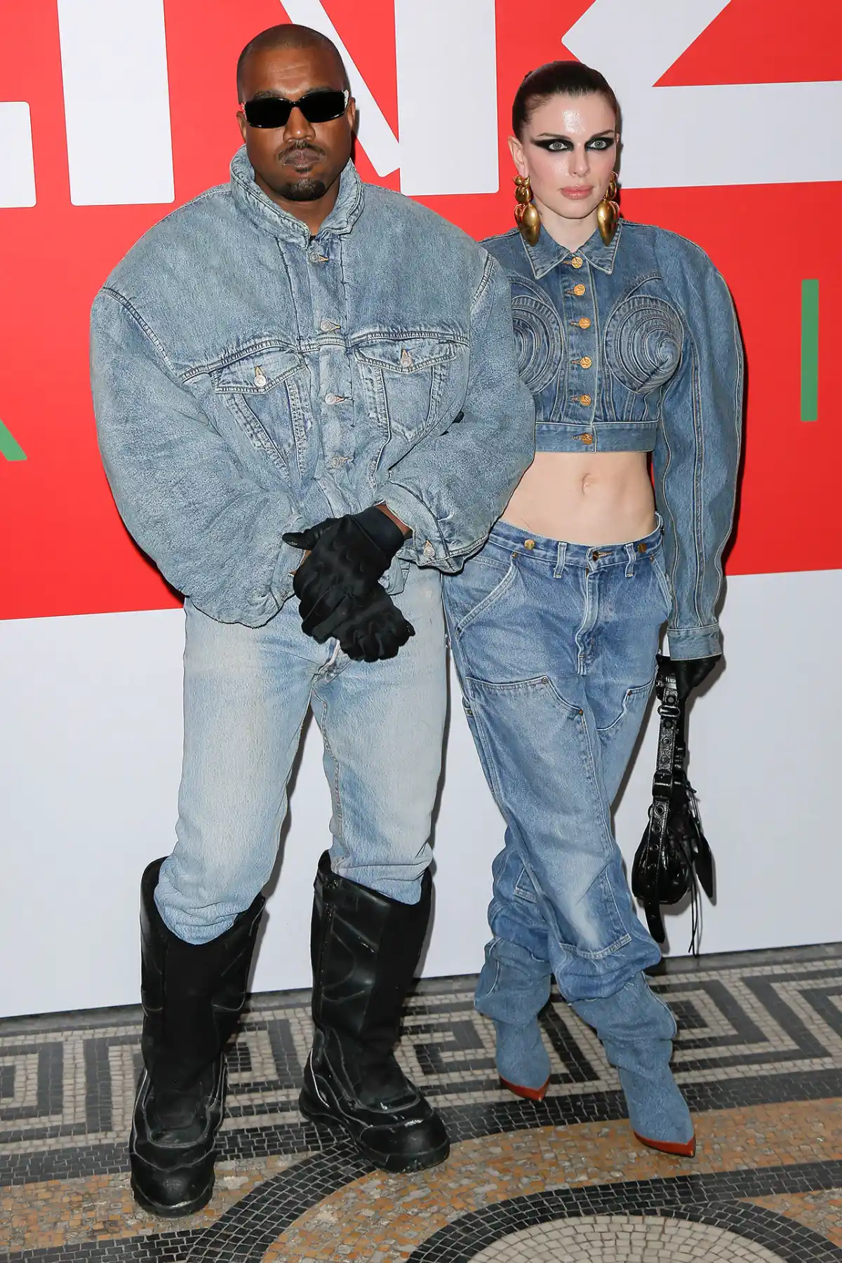 Feature Kanye West and Julia Fox Are All About Color Coordination for Paris Fashion Week