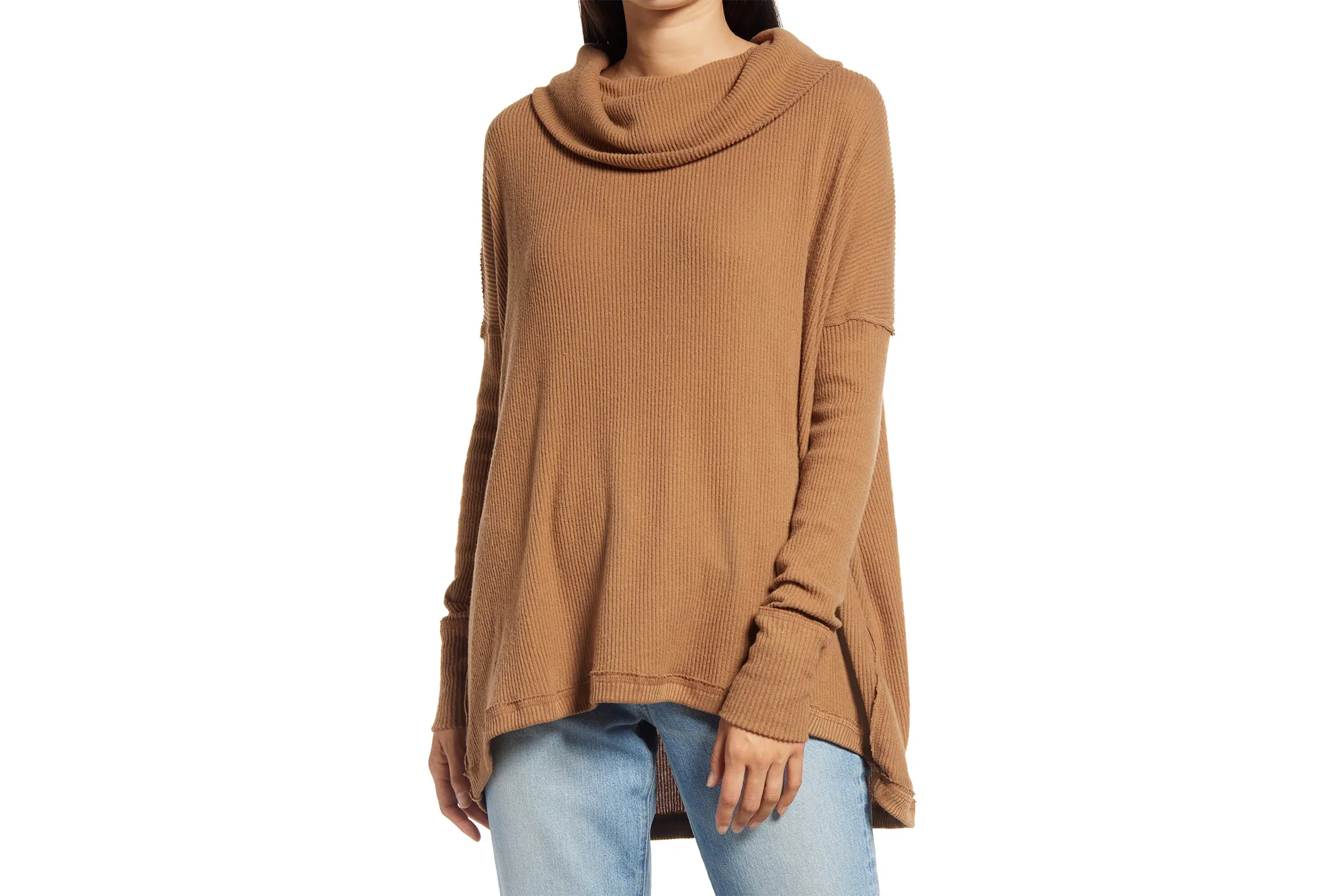Free People Juicy Long Sleeve Cowl Neck Shirt