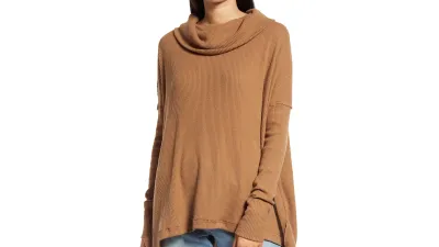 Free People Juicy Long Sleeve Cowl Neck Shirt