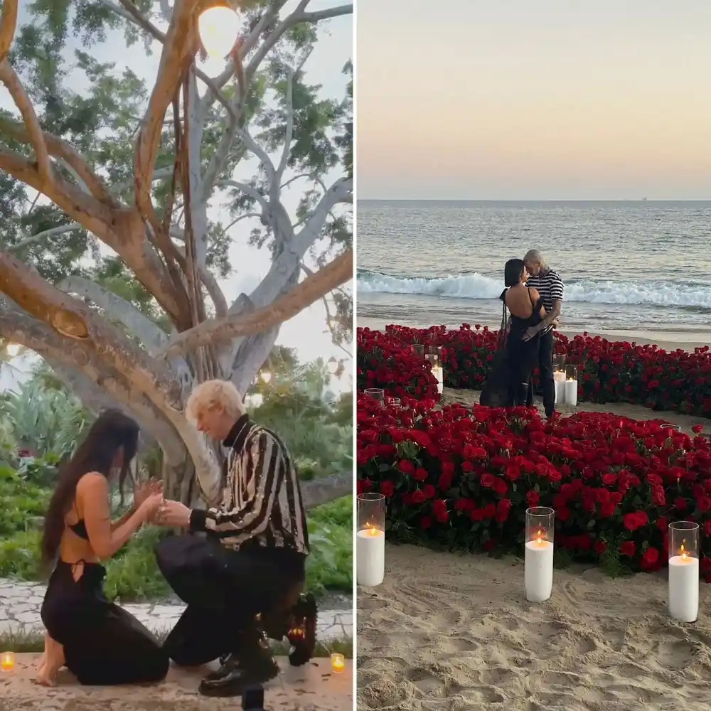 ICYMI MGK Travis Barker Wore Same Outfit Their Respective Proposals