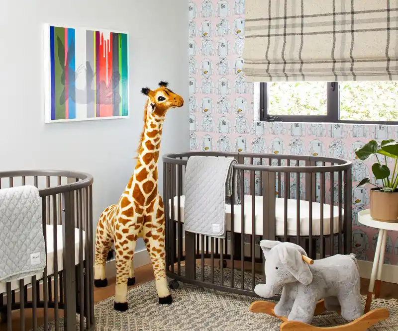 Inside Lance Bass and Michael Turchin Twin Babies Colorful Nursery 8