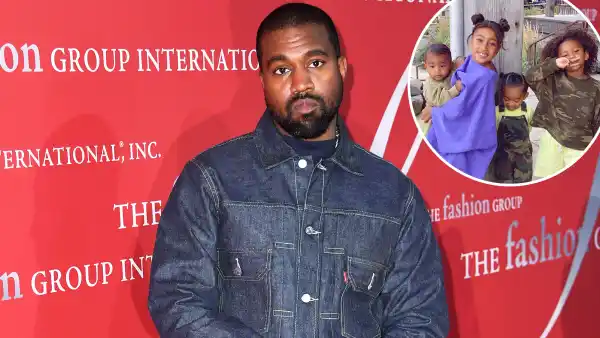 Kanye West Gets Solace From His 4 Kids Amid Divorce