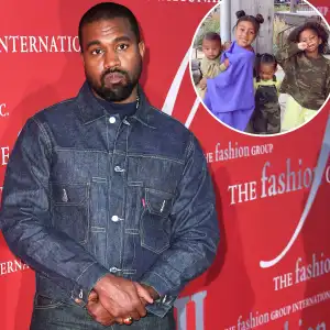Kanye West Gets Solace From His 4 Kids Amid Divorce