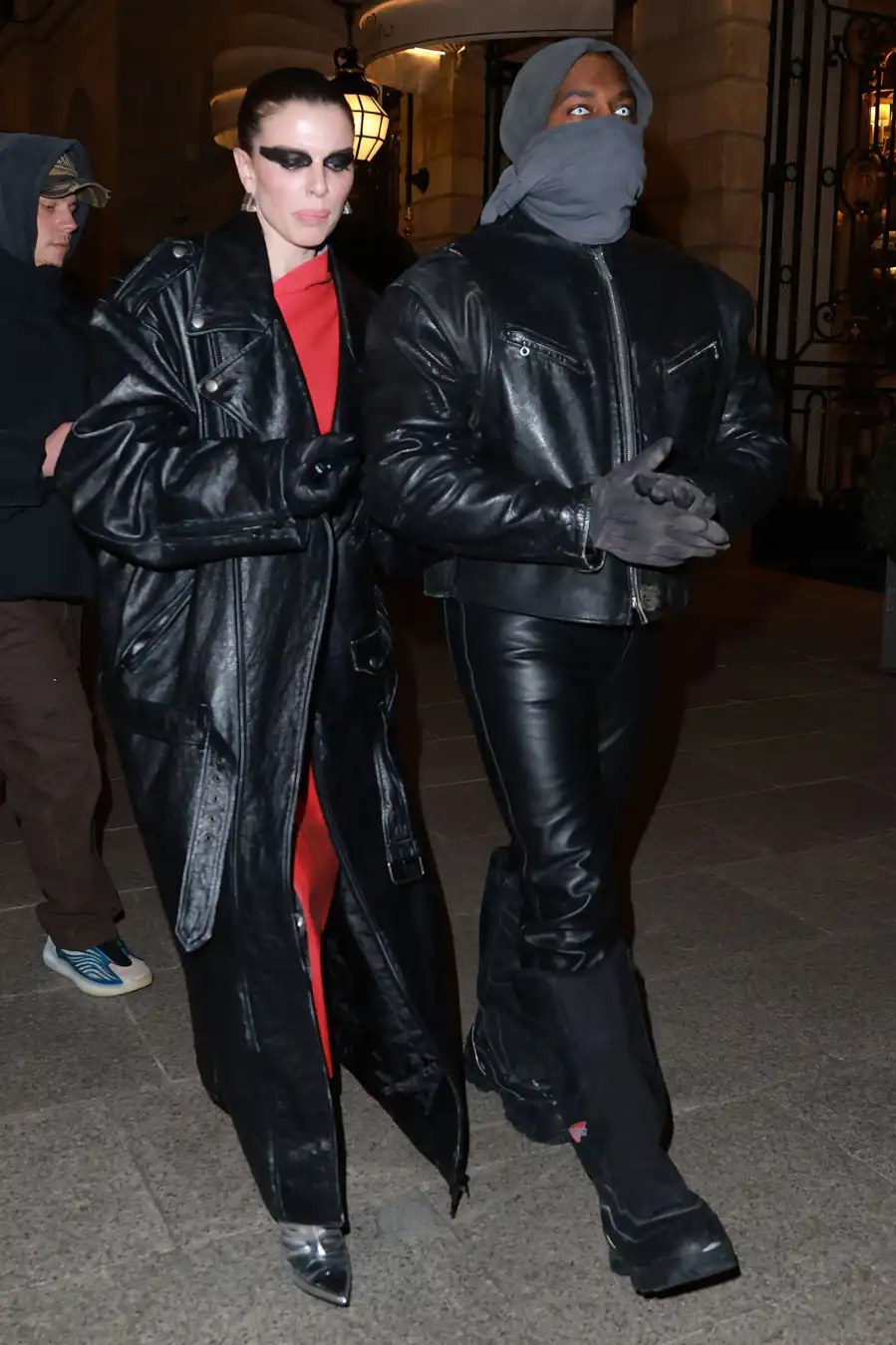 Kanye West and Julia Fox Are All About Color Coordination for Paris Fashion Week 2