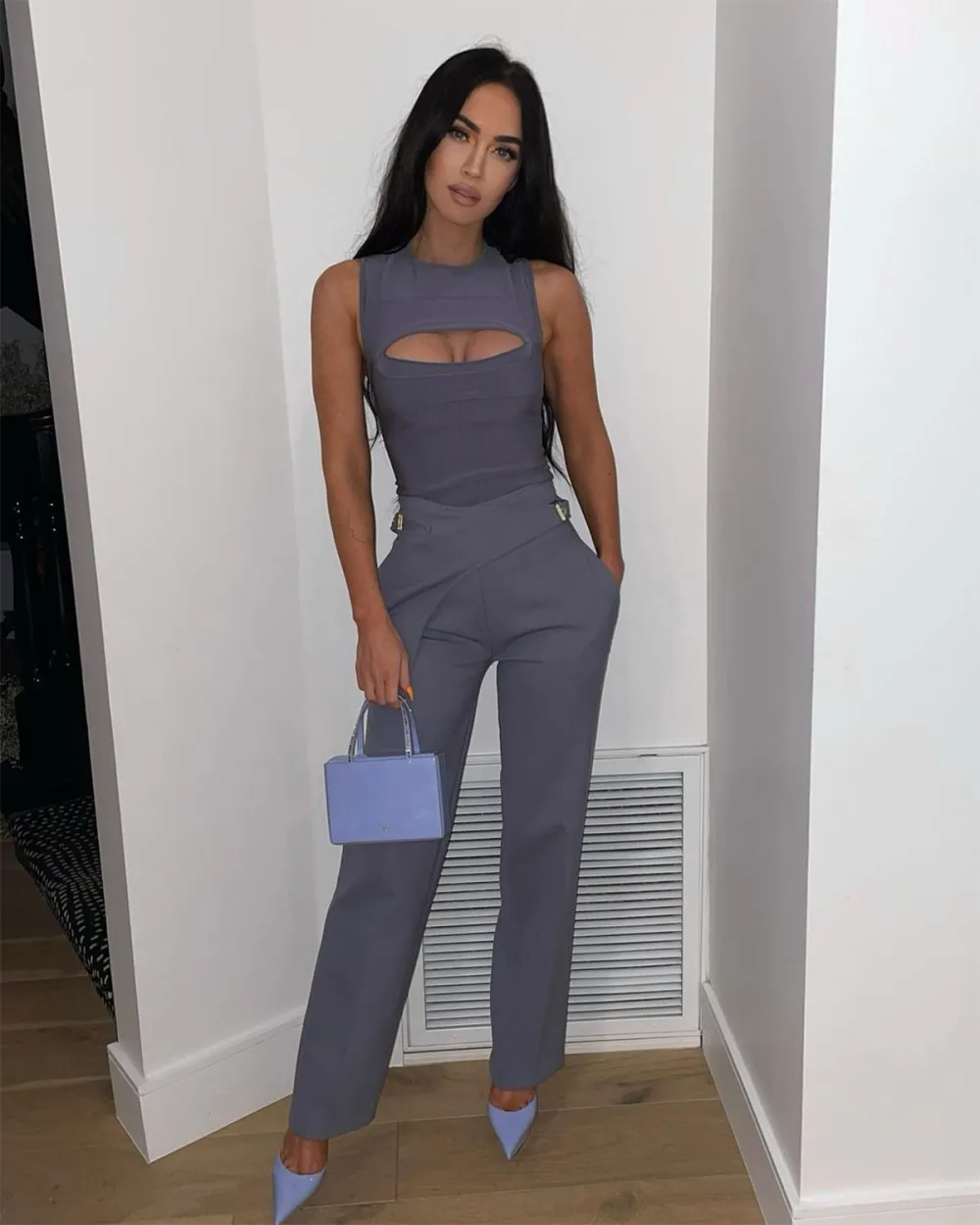 Megan Fox Put Her Own Spin on Euphoria High Glam Neon Nails Graphic Eye Engagement Ring