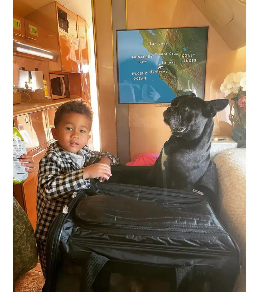 Miles and Penny Chrissy Teigen Instagram Celebrity Moms and Dads Show Off Cuddly Pictures of Their Kids and Pets