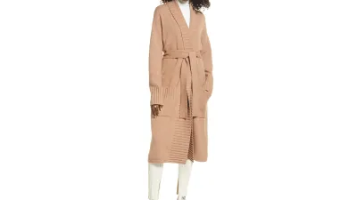 Open Edit Belted Long Cardigan