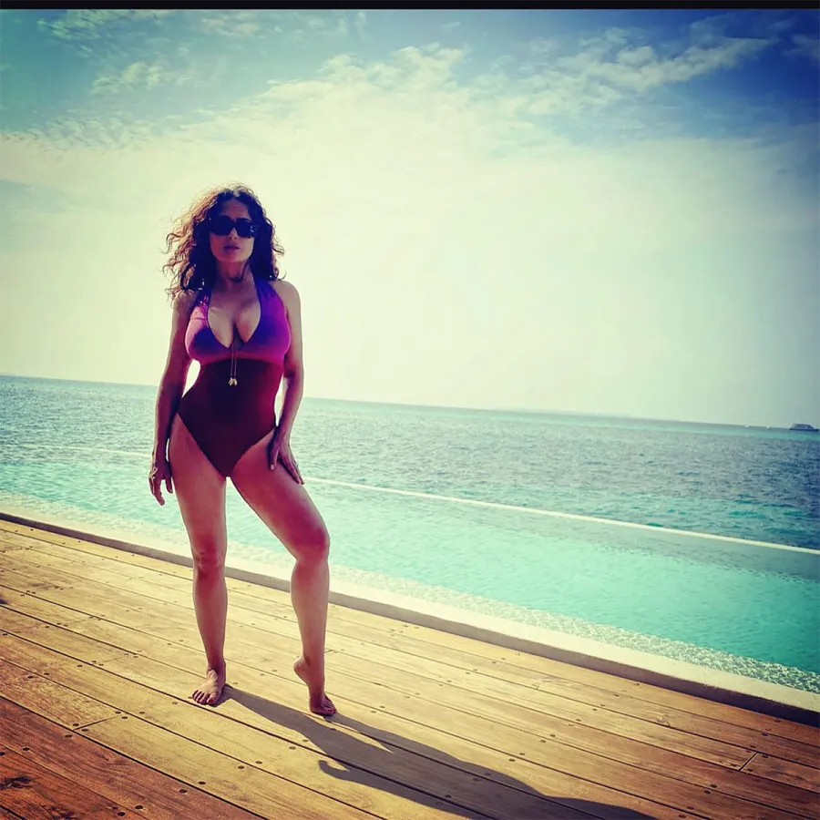Proof That Salma Hayek 55 Looks Off the Charts Sexy in Swimwear