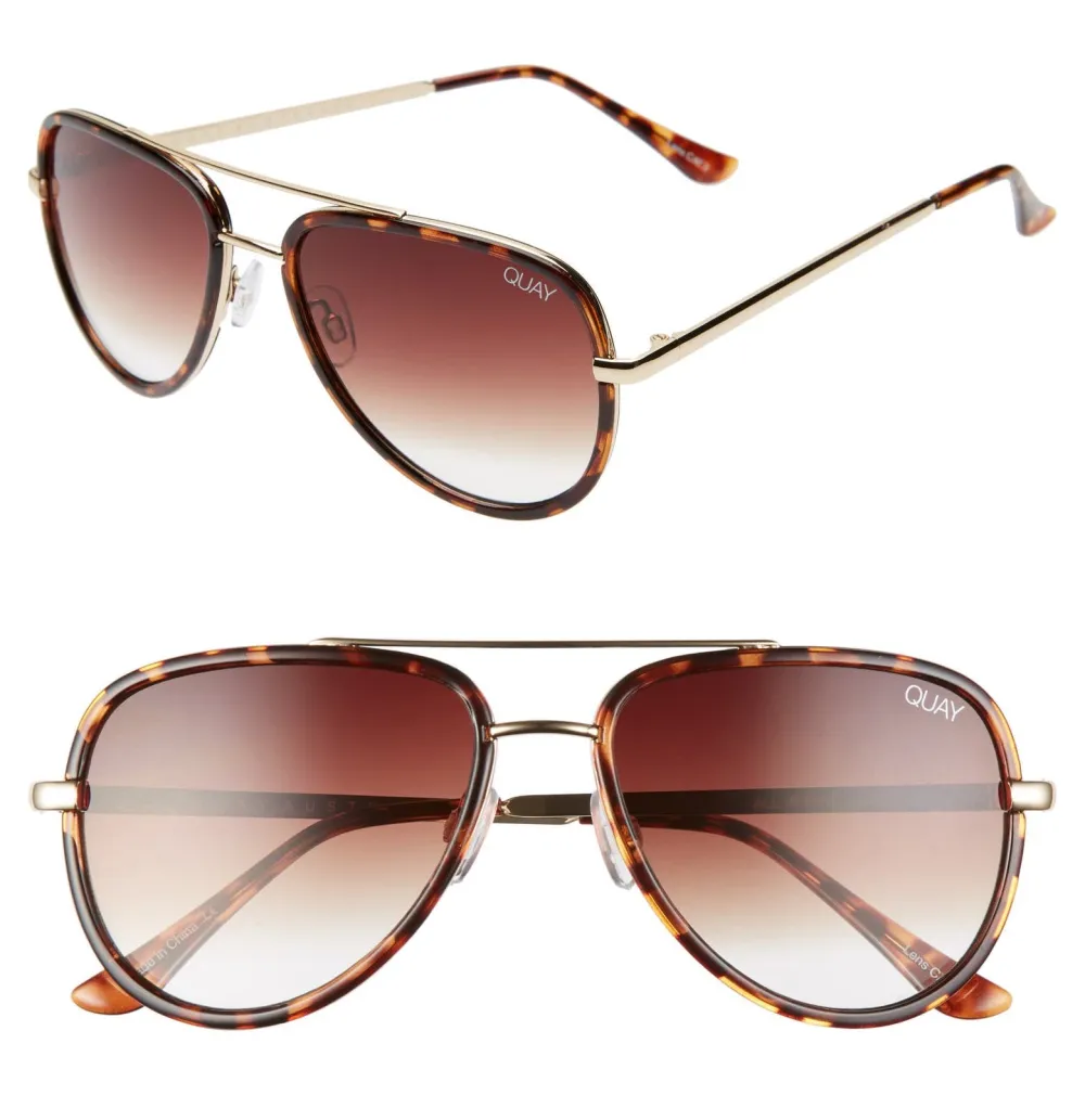 Quay Australia All In 52mm Mini Aviator Sunglasses