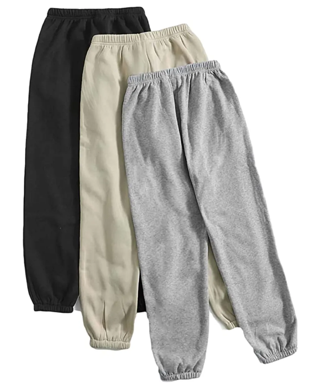 SheIn Women's 3 Packs Drawstring Elastic Waist Thermal Sweatpants