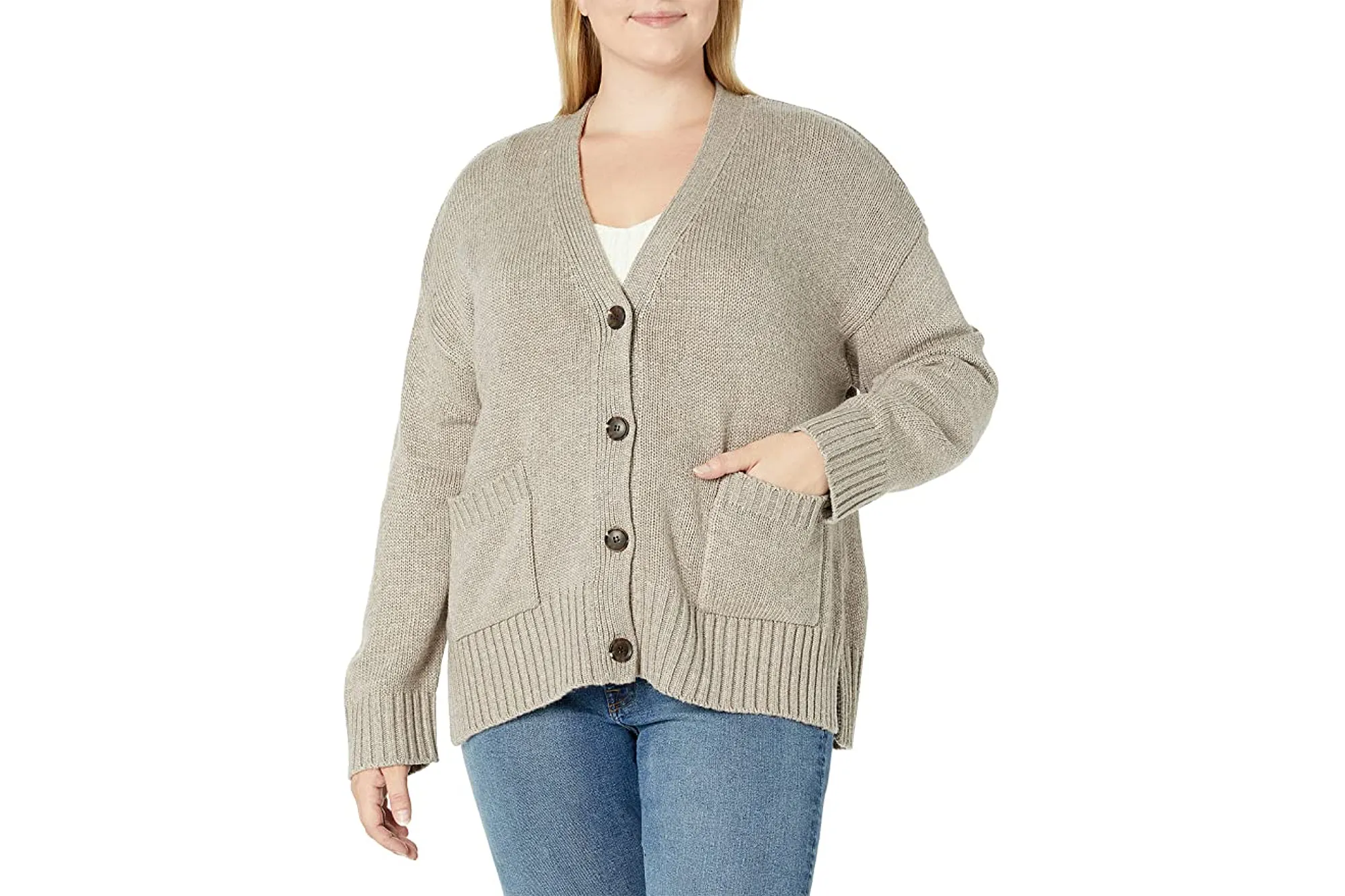 The Drop Women's Brigitte Chunky Button Front Cardigan