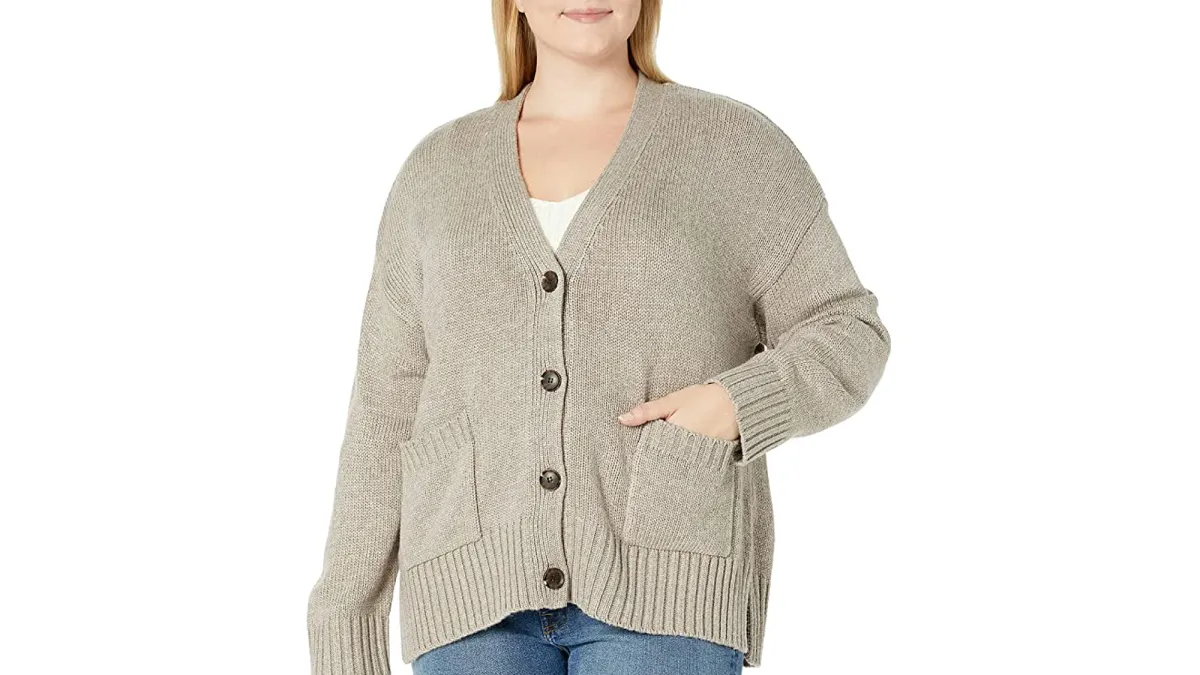 The Drop Women's Brigitte Chunky Button Front Cardigan