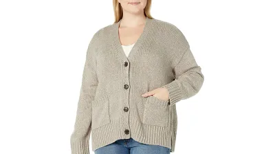 The Drop Women's Brigitte Chunky Button Front Cardigan