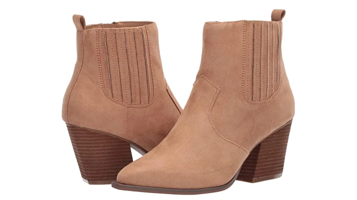 The Drop Women's Sia Pointed Toe Western Ankle Boot