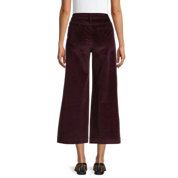 Time and Tru Women&rsquo;s Wide Leg Corduroy Pants