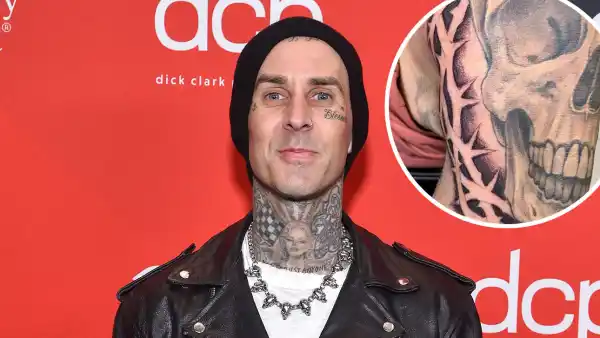 Travis Barker Gets a Massive Barbed Wire Tattoo During His Dentist Appointment