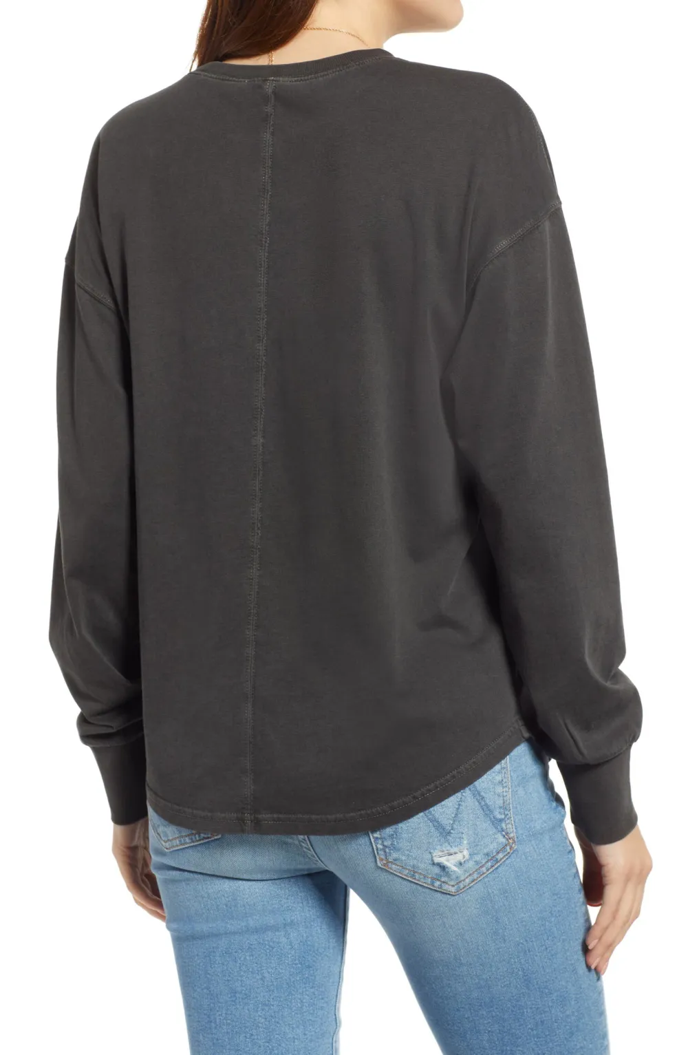 Treasure & Bond Garment Dyed Long Sleeve Organic Cotton T-Shirt