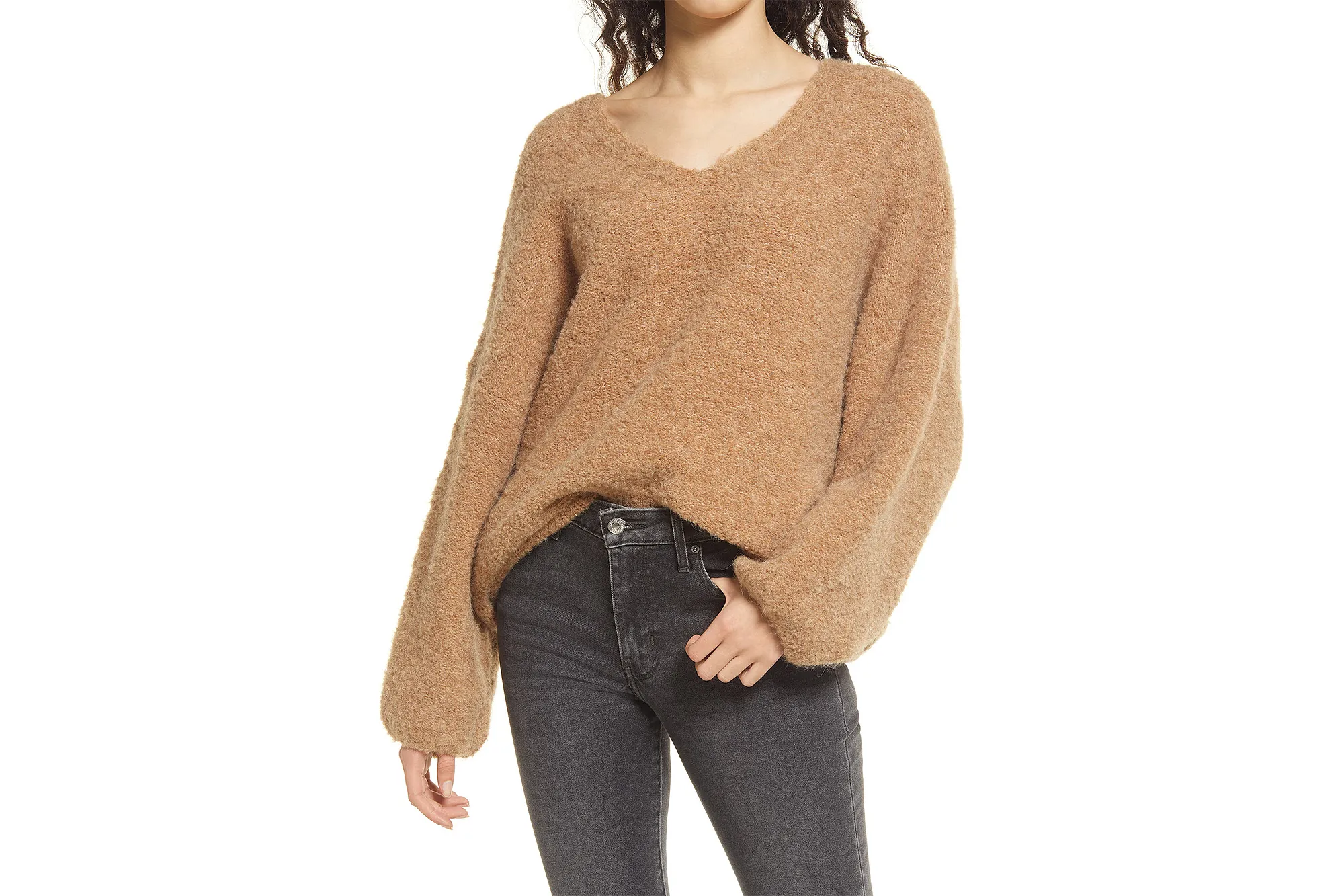 VERO MODA Recycled Polyester Blend V-Neck Sweater