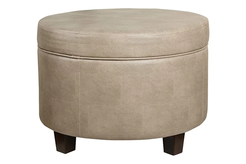 beige ottoman