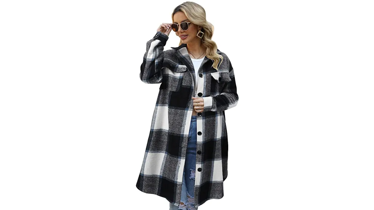 black plaid jacket