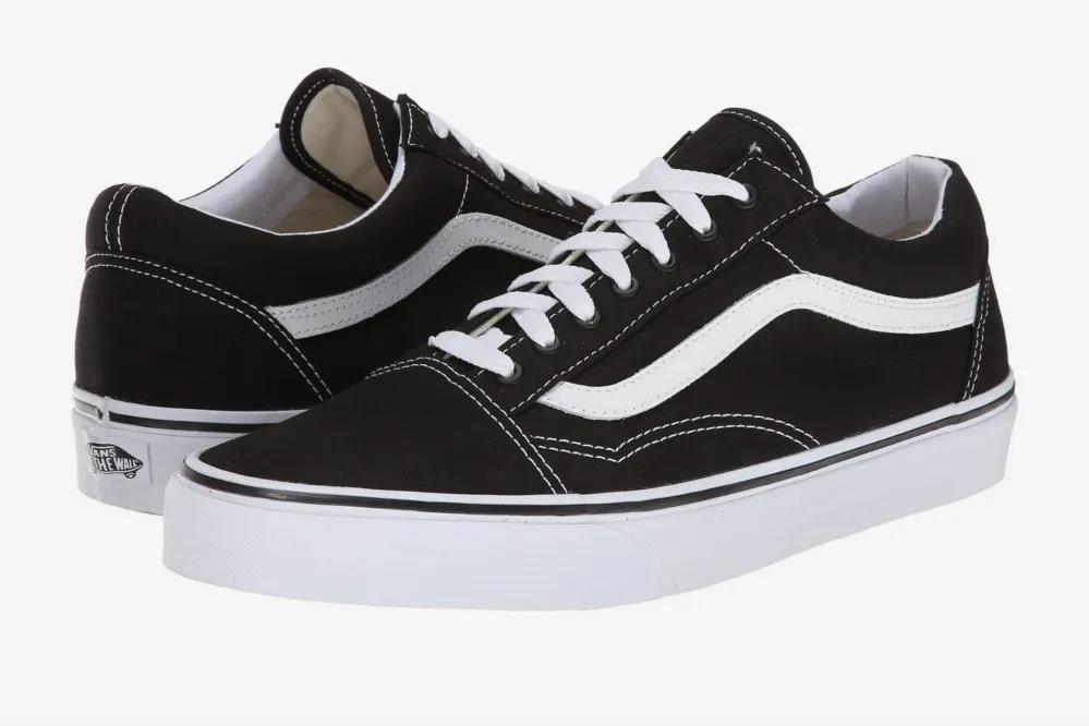 black Vans sneakers