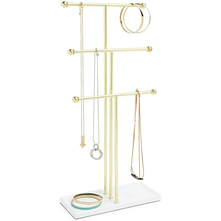 brass jewelry stand