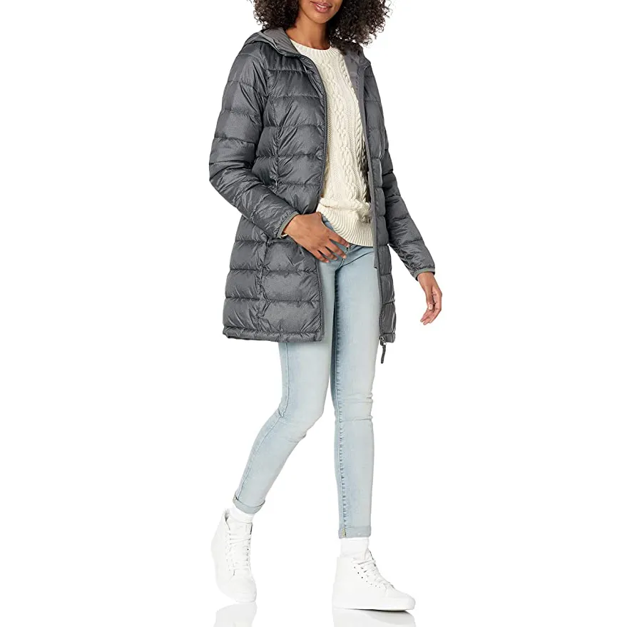 grey down jacket