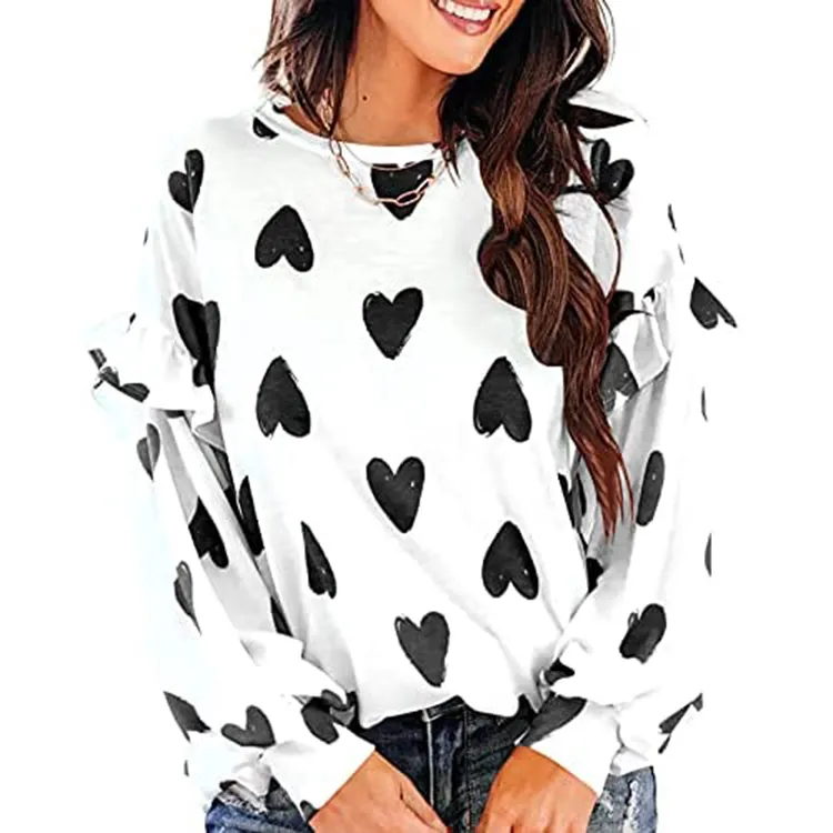 heart print shirt
