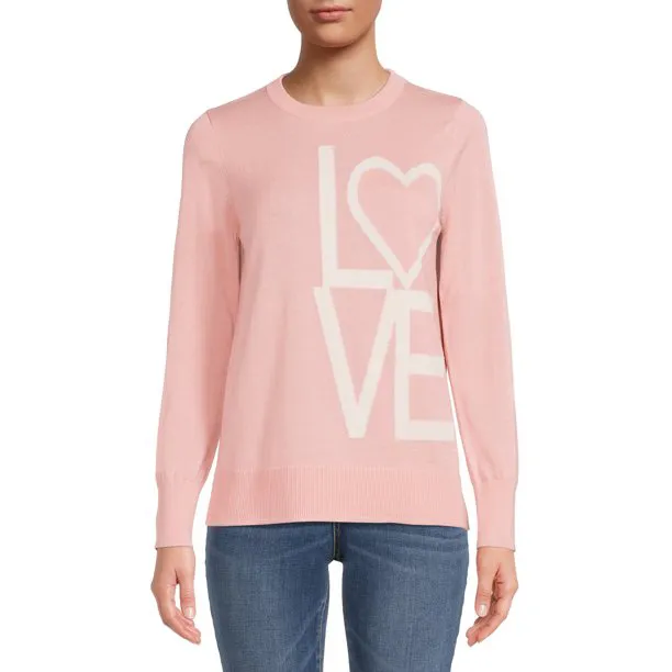 pink love sweater