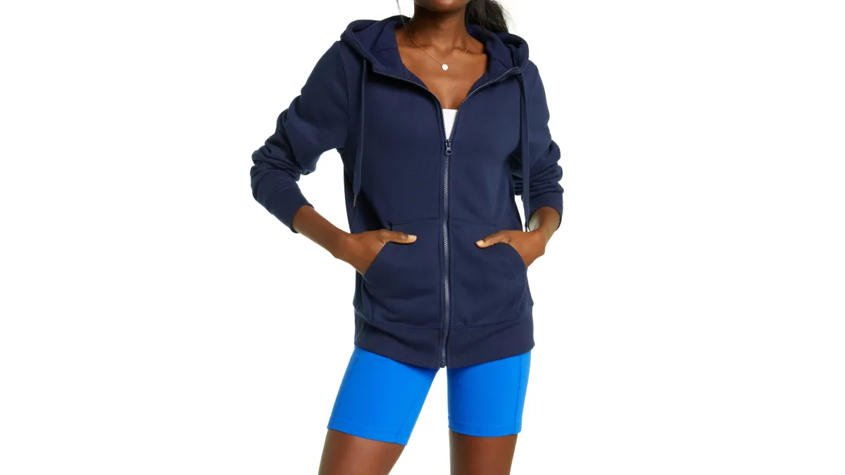 navy blue hoodie