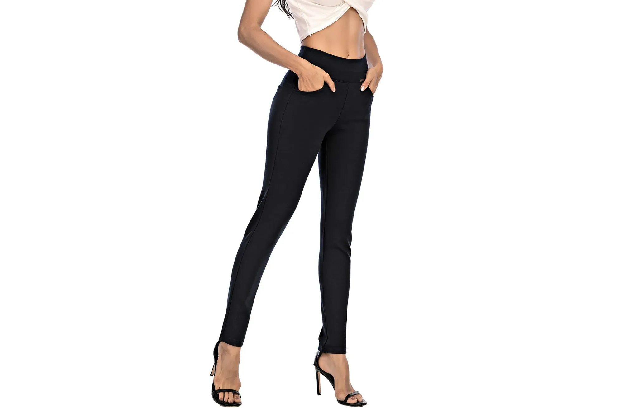 neezeelee Comfort Stretch Slim Fit Skinny Pull on Pants