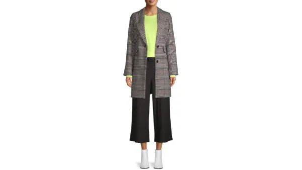 Kendall + Kylie plaid coat