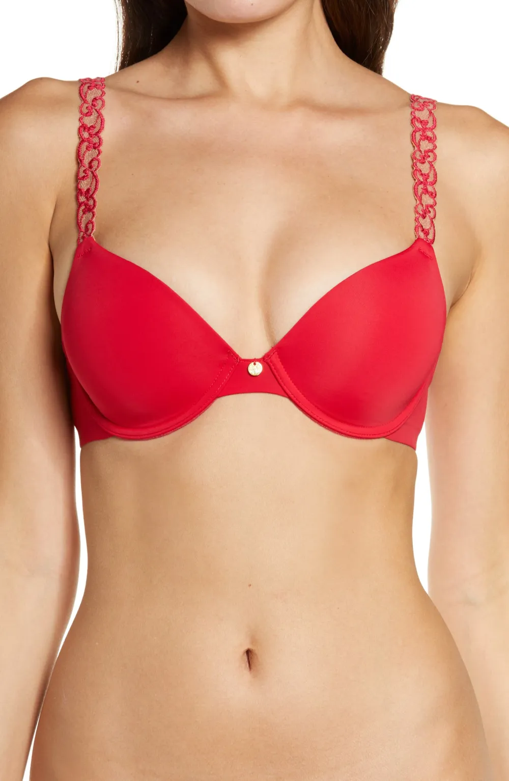 red Natori bra