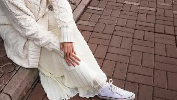 white sneakers