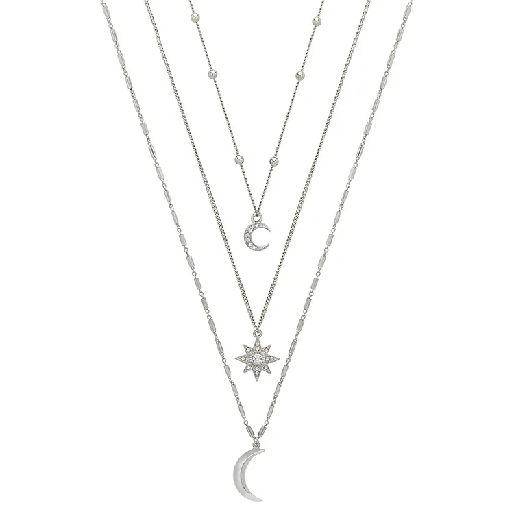 silver celestial necklaces