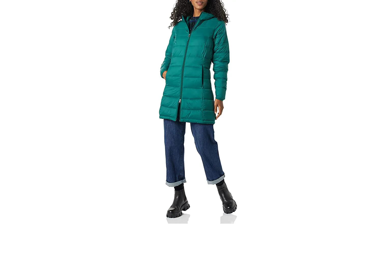 turquoise down jacket