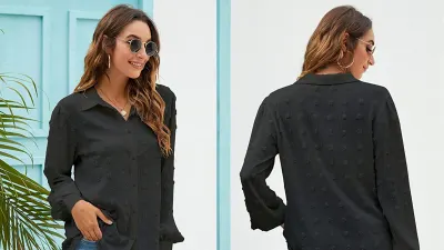 Blooming Jelly Women's Button Down Blouse