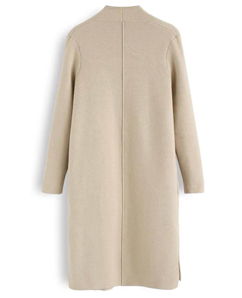 CHICWISH Women's Open Front Knit Coat Cardigan