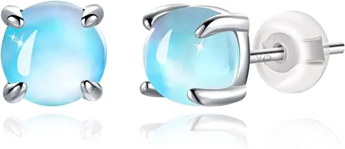 COMORE Hypoallergenic Moonstone Stud Earrings