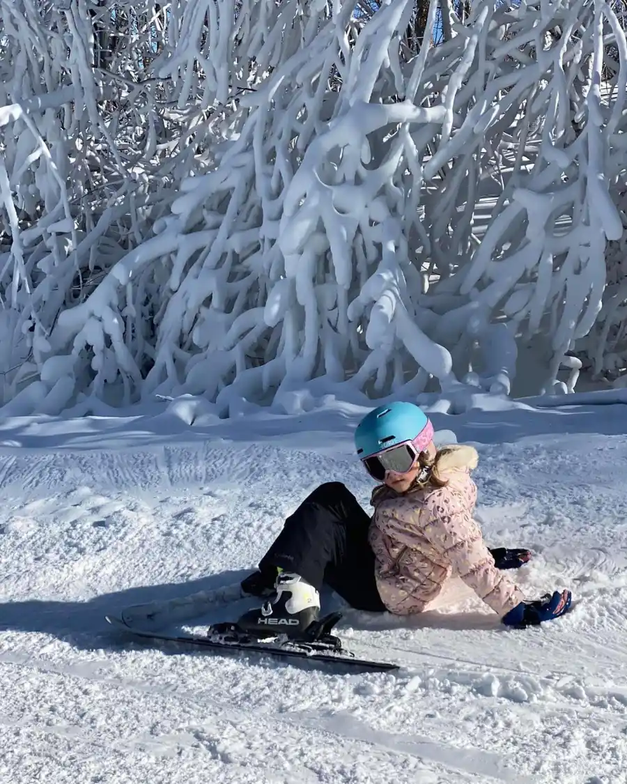 Celebrity Kids Playing in Snow Kara Keough