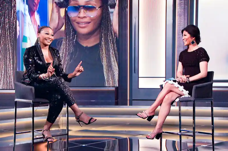 Cynthia Bailey and Julie Chen Moonves Big Brother Cynthia Bailey Reflects on Shanna Moakler Eviction Third Place Finish