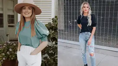 DOROSE-Women's-Casual-Puff-Sleeve-Blouse-2