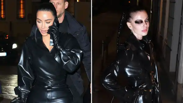 Double Take Kim Kardashian and Julia Fox Wear Nearly Identical Outfits for Milan Fashion Week