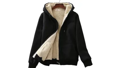 Flygo Women's Winter Warm Sherpa Fleece Lined Zip Up Hoodie